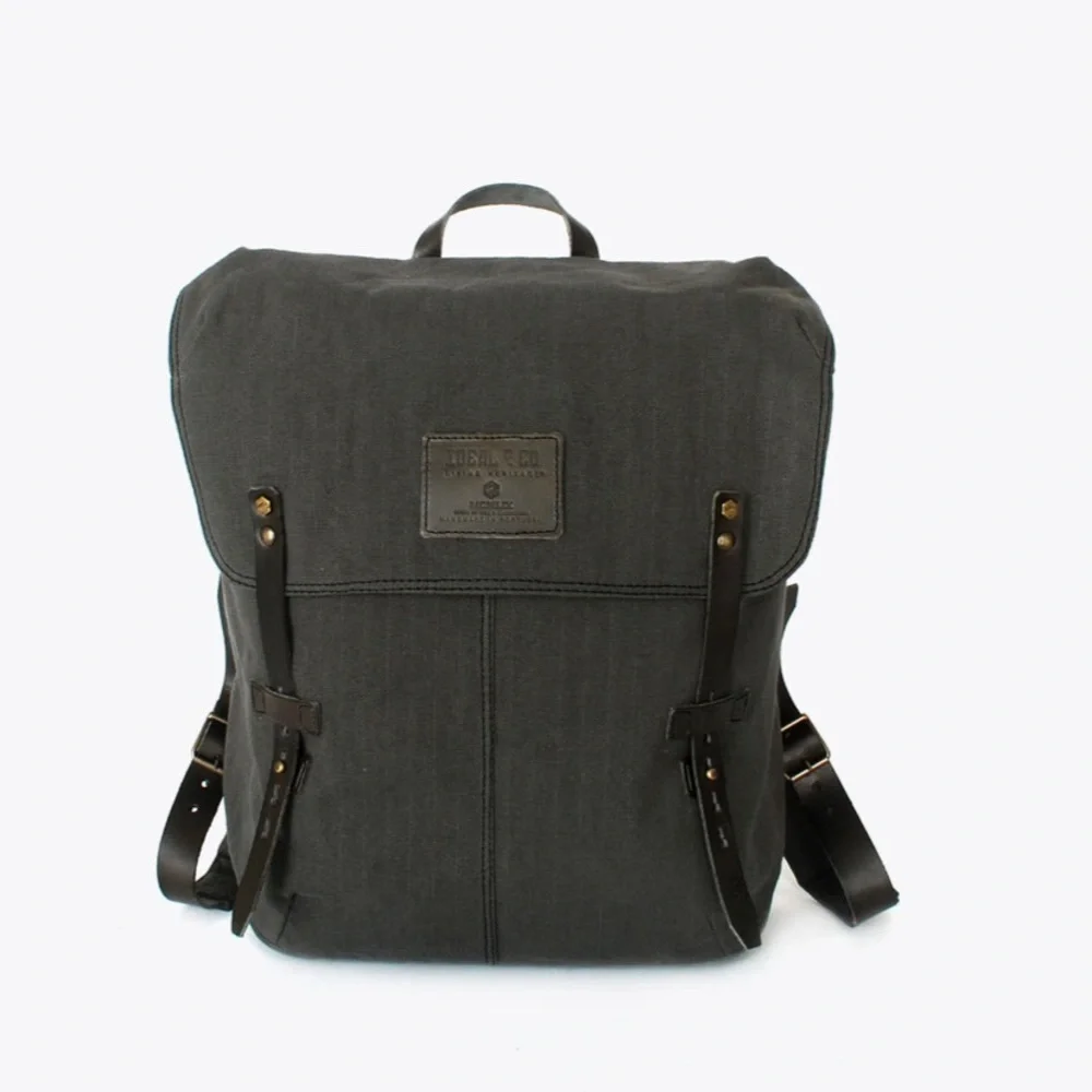 Ideal & Co. Arrimal Canvas & Leather Travel Backpack Made in Portugal NWT